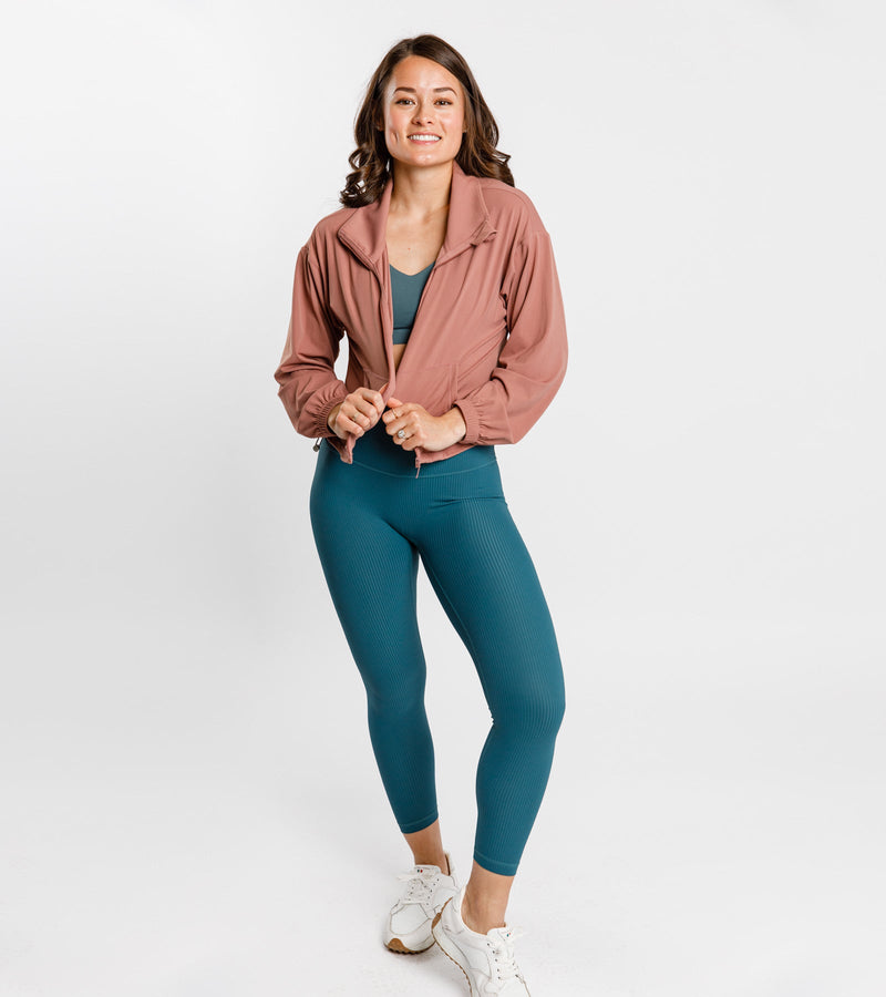 LUNA FULL ZIP JACKET - Mauve