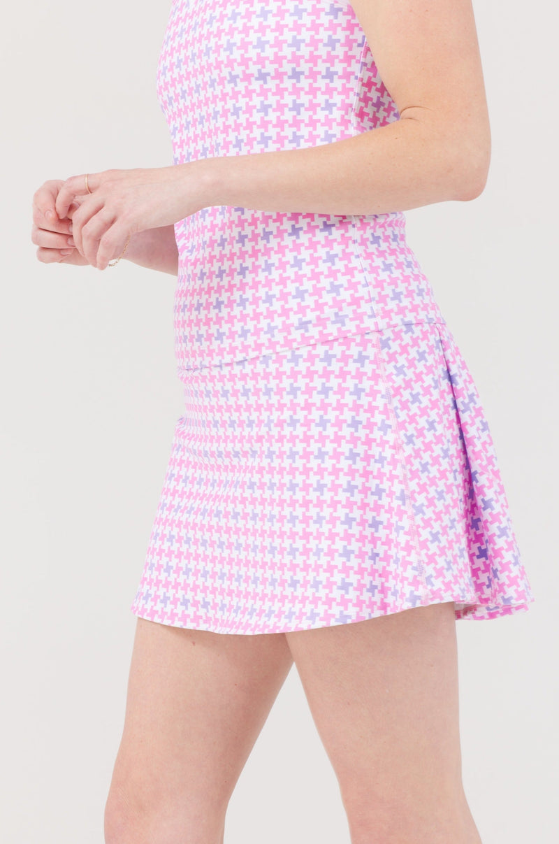 Pink/Lilac Birdiestooth Everyday Tour Skort