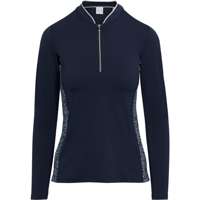 WOMEN'S FALLOW VENTILATED PERFORMANCE LONG-SLEEVE POLO: HALO