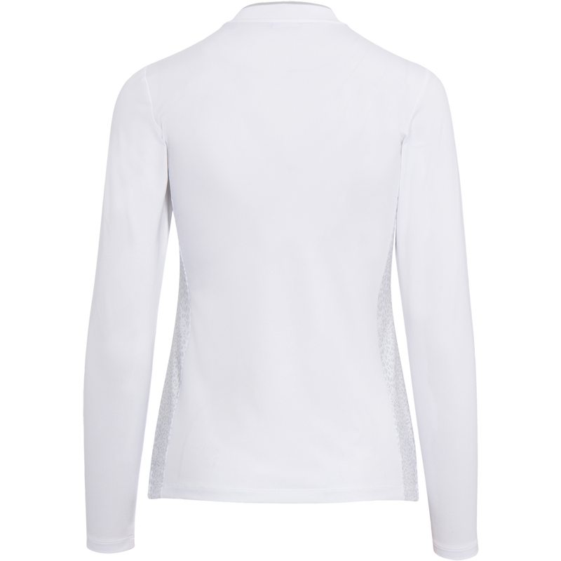 WOMEN'S FALLOW VENTILATED PERFORMANCE LONG-SLEEVE POLO: WHITE