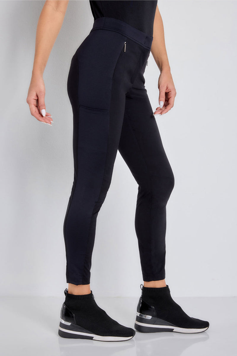 Anatomie Ipant Hybrid Zip Front Slim Fit Travel Golf Pant in Black