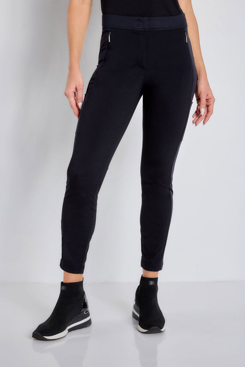 Anatomie Ipant Hybrid Zip Front Slim Fit Travel Golf Pant in Black
