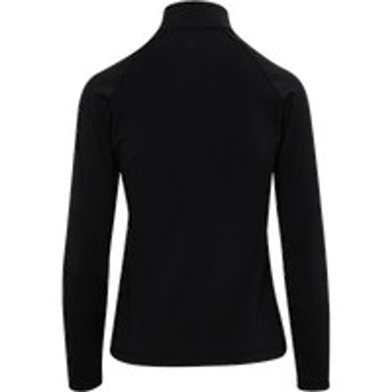 WOMEN'S PLAYER JERSEY PERFORMANCE QUARTER ZIP - BLACK