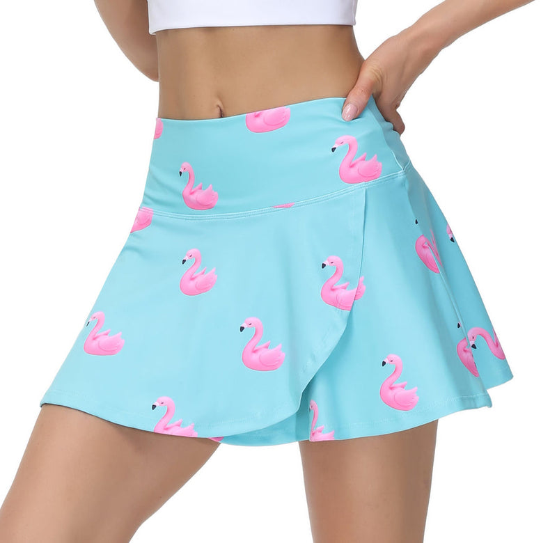 Pink Flamingos Skirt-Skort