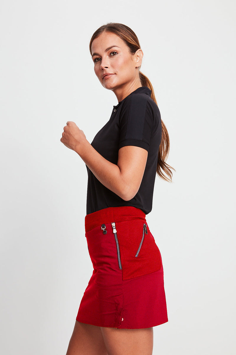 Anatomie Suzette Sport Luxe Skort in Atomic Red Golf Skirt
