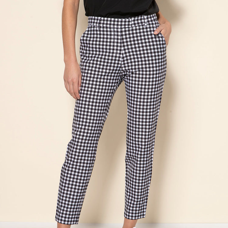 P4004-ANKLE PANT - Mod Gingham