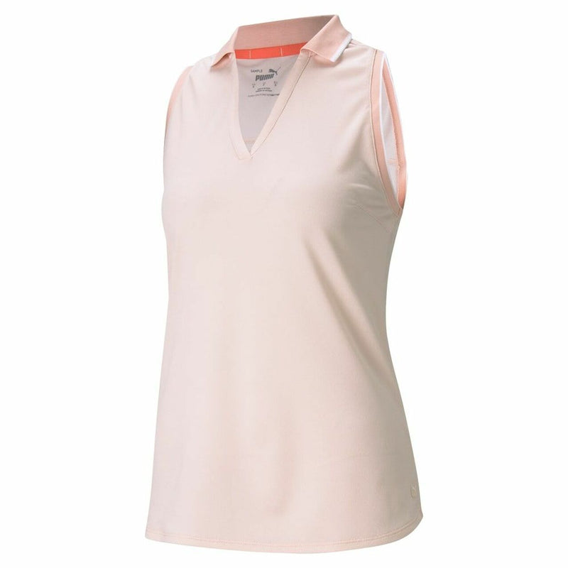 Women's MATTR Sprinter Sleeveless Golf Polo - Cloud Pink
