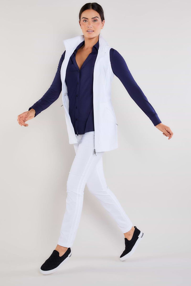 Anatomie Skyler Travel Pant in White Skinny