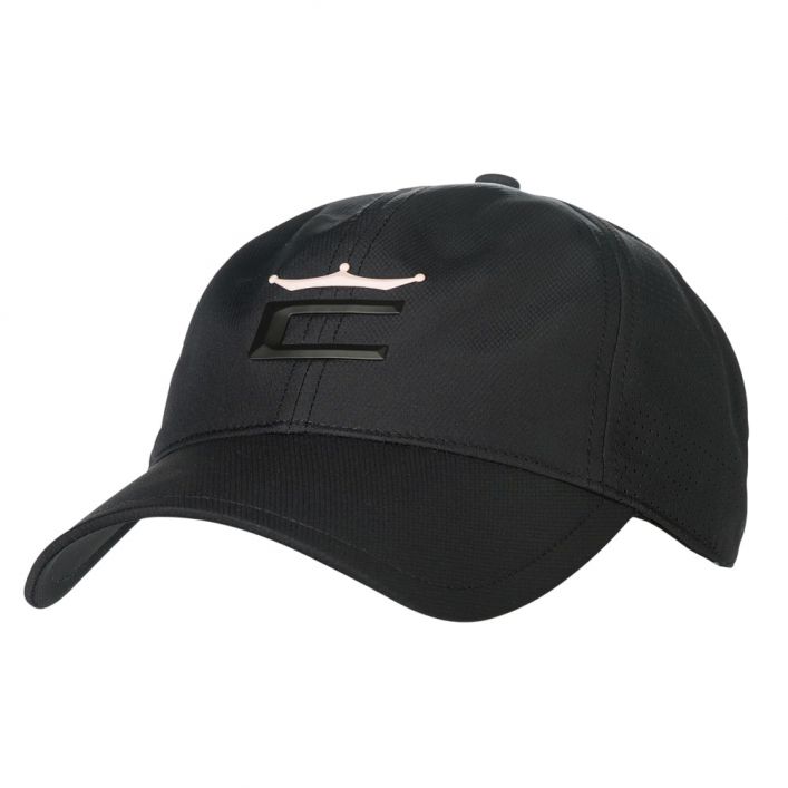 WOMEN'S CROWN ADJUSTABLE GOLF CAP - Black