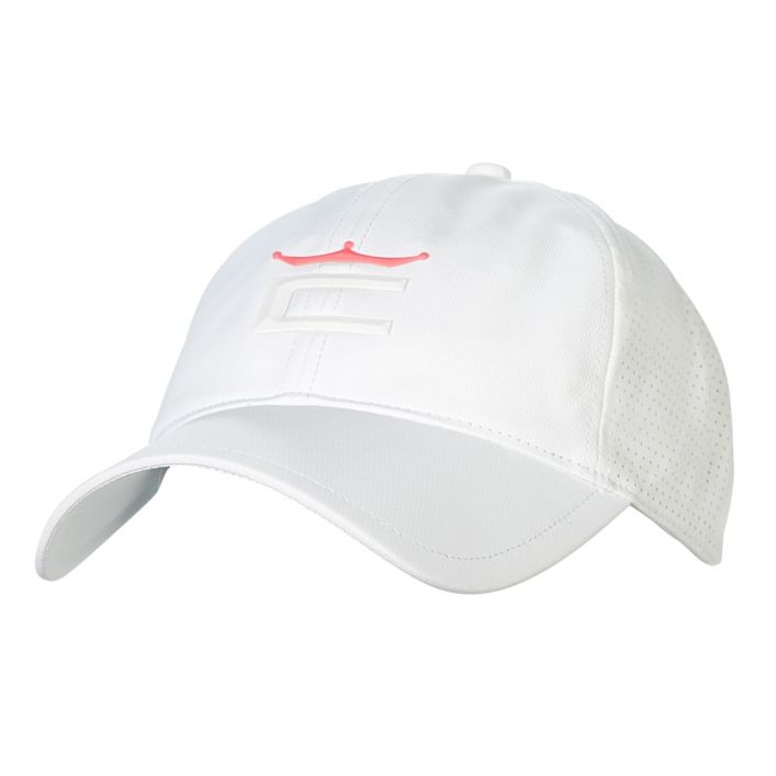 WOMEN'S CROWN ADJUSTABLE GOLF CAP - White