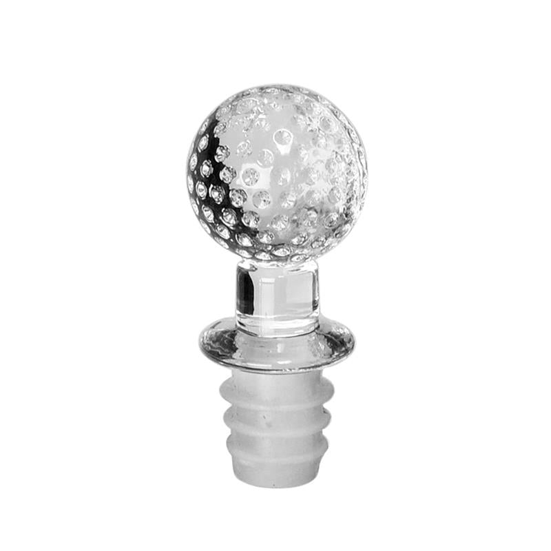 Golf Ball Clear Bottle Stopper