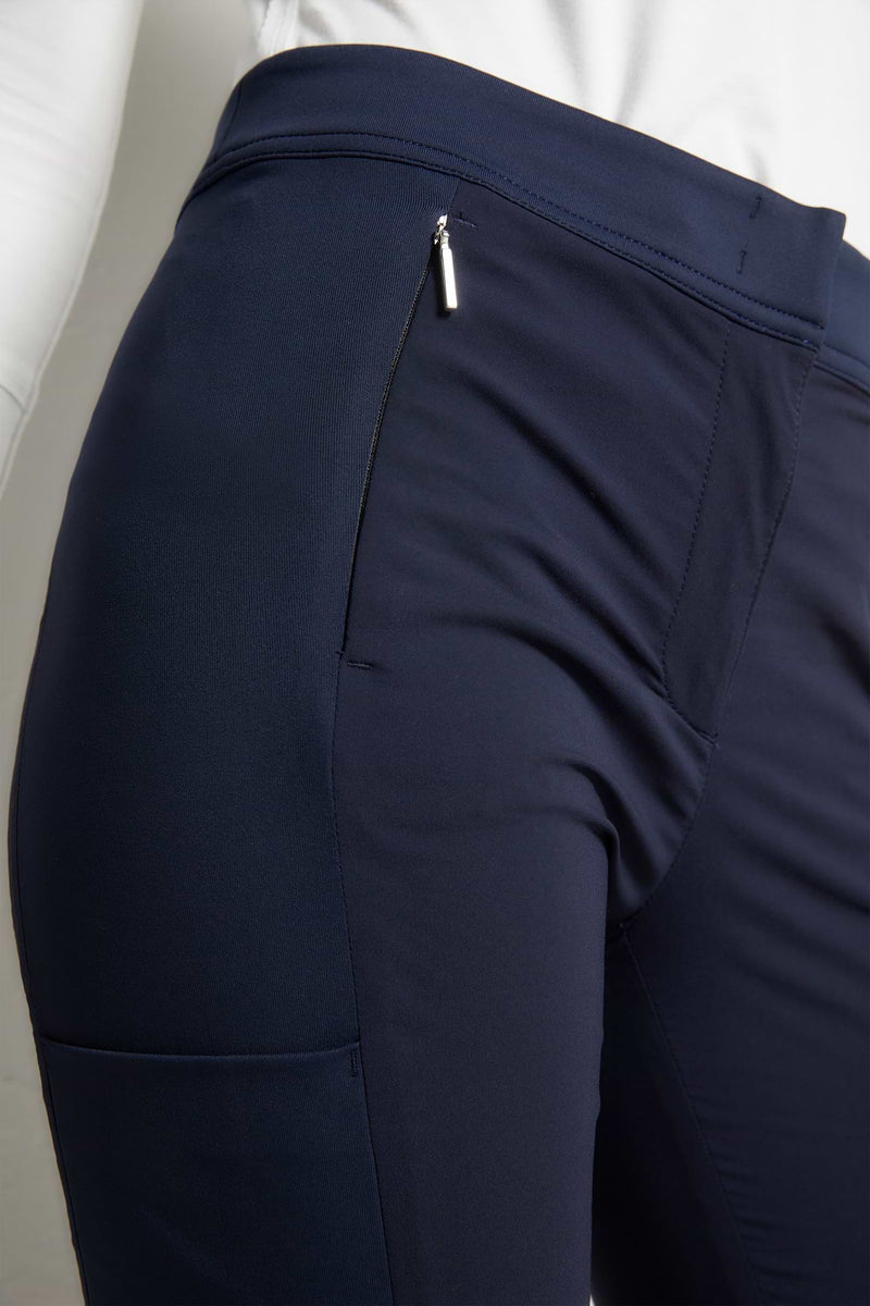 Anatomie Ipant Hybrid Zip Front Slim Fit Travel Golf Pant in Navy