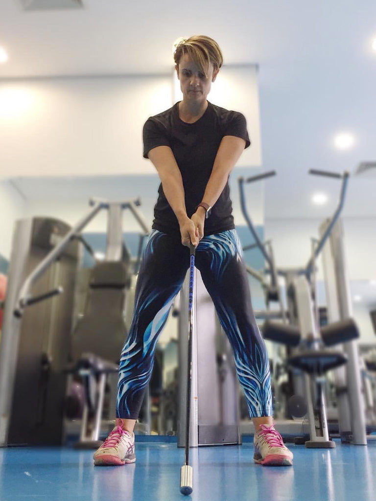 Model using SuperSpeed Golf Training System for Ladies
